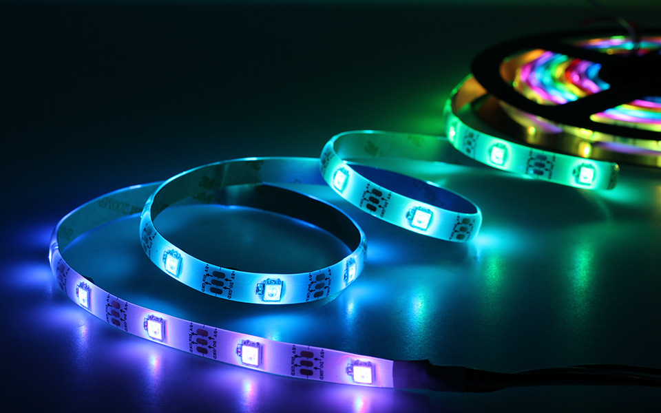 LED illuminated letter light strings are a common advertising method used in street-side stores