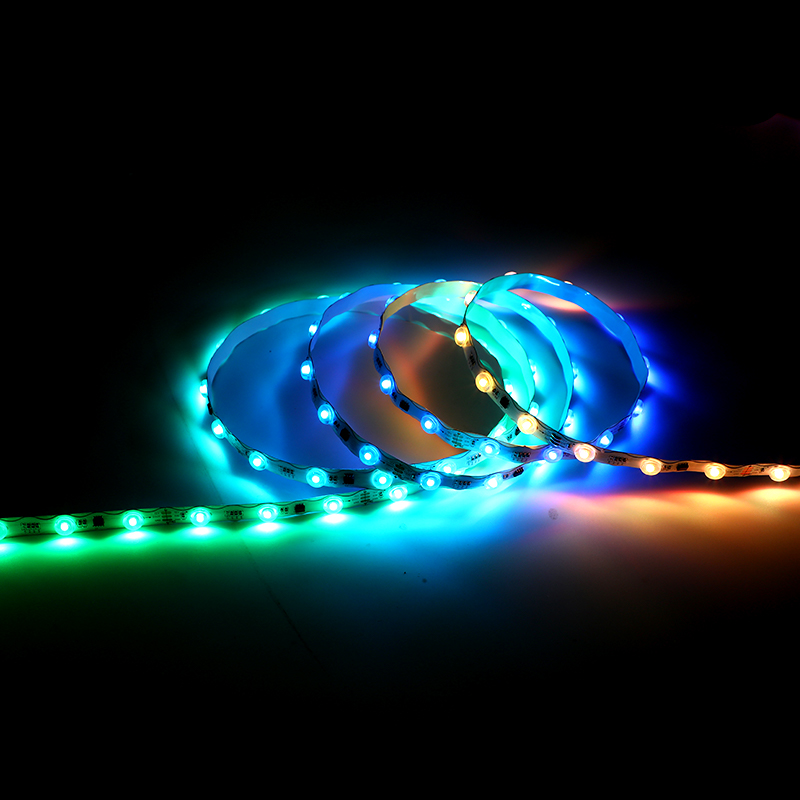 12V 2835  1.30-meter-long wave-shaped lens colored light strip with glittering effect