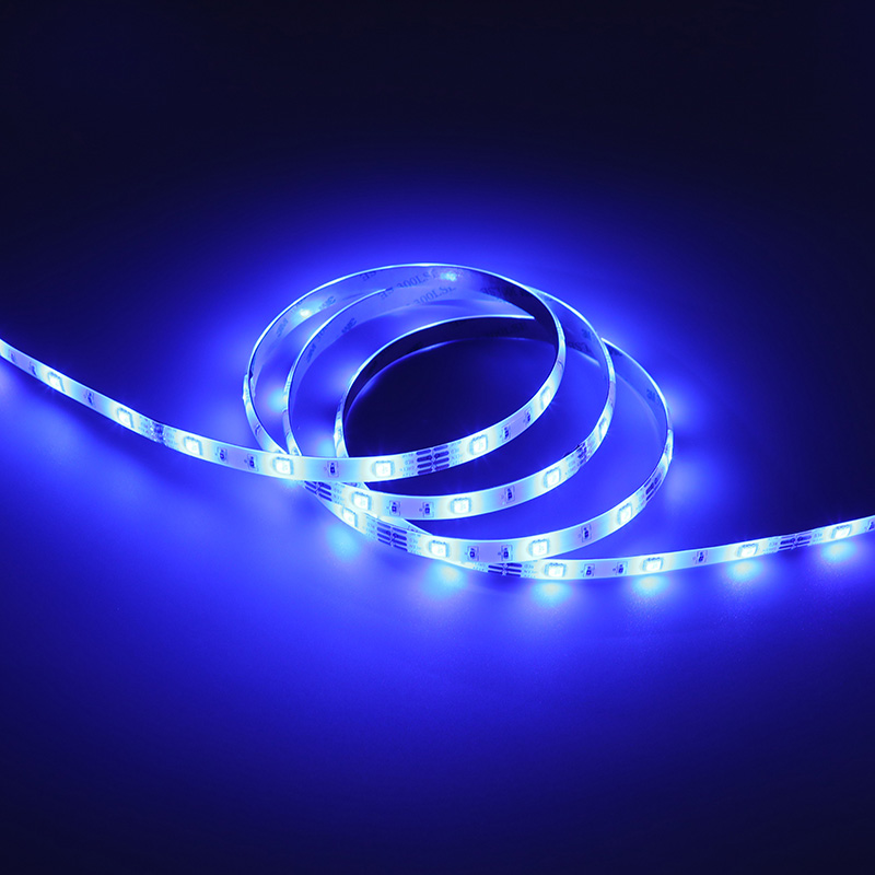 12V 5050 RGB 1-meter 60-lumen color-changing light strip (available in 30-lumen and 60-lumen versions)