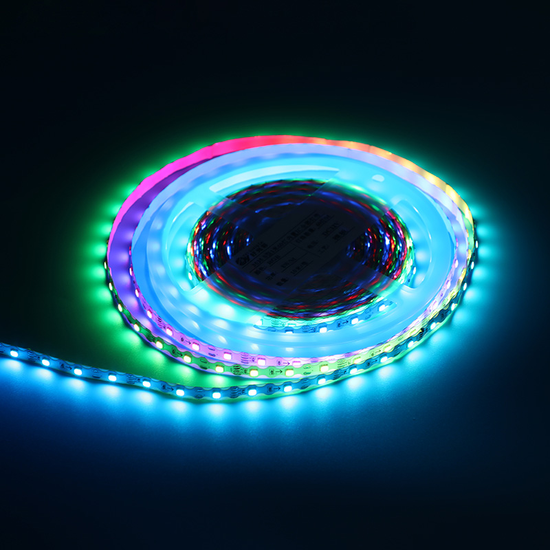 12V 3535 S type 1.6-meter 60-watt colored light strip (with built-in IC point-to-point transmission)