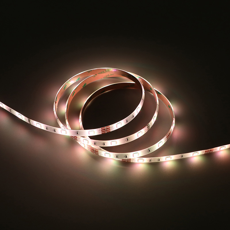 12V 5050 RGB 1-meter 60-lumen color-changing light strip (available in 30-lumen and 60-lumen versions)