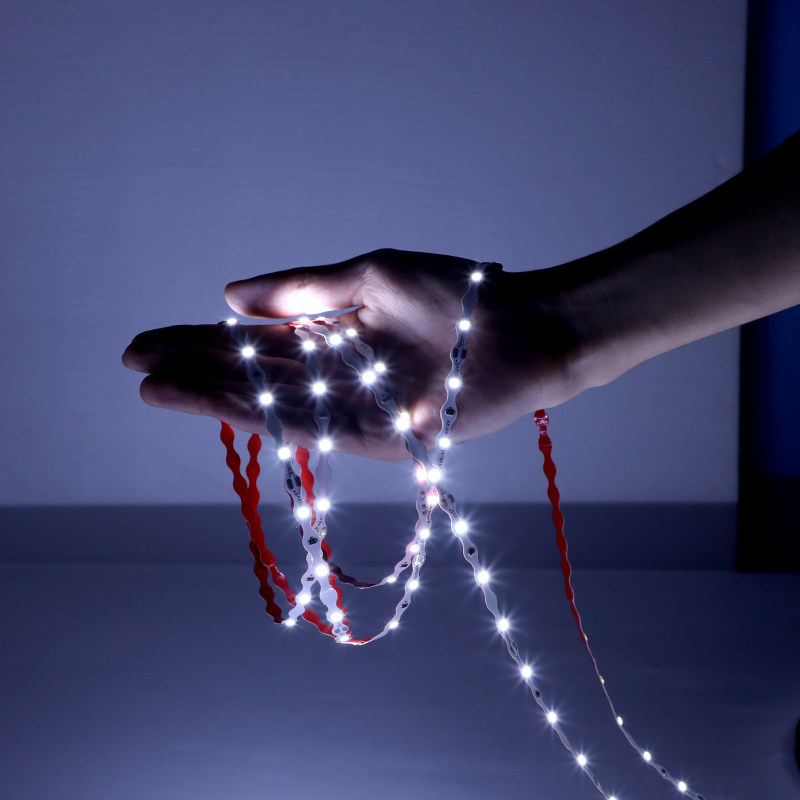 12V 2835 Wave-shaped Rainproof Light Strip - 42 Lights