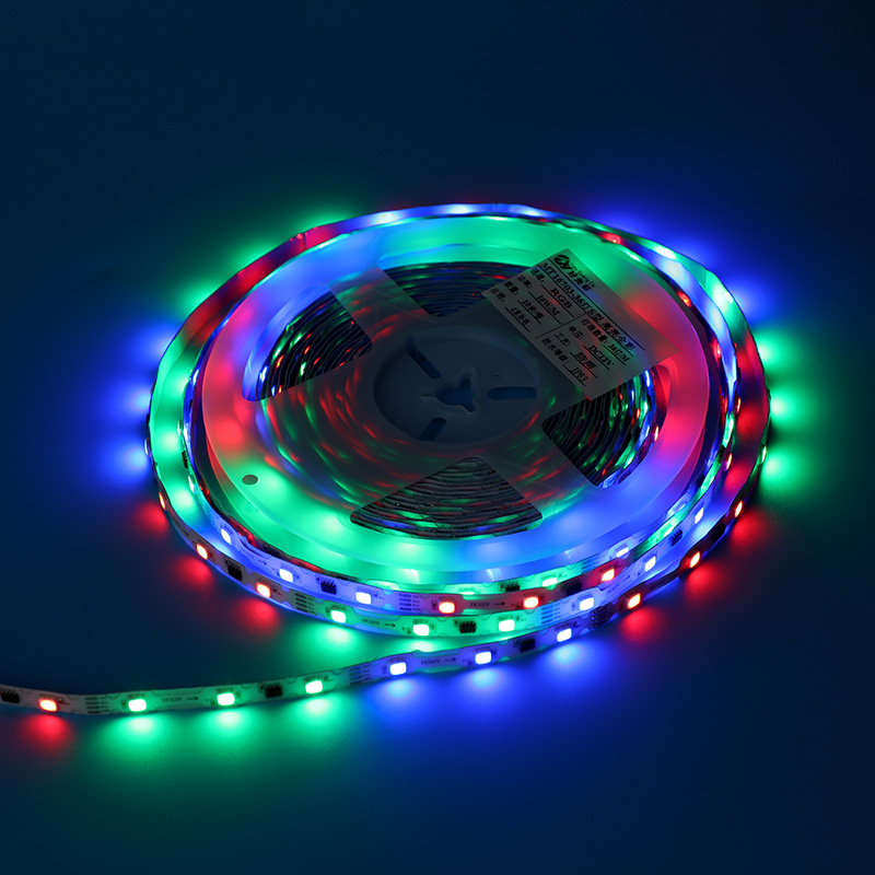 12V 5050 S type 1-meter 36-light color-changing LED light strip (external IC, point-to-point transmission) (with rain protection or not)